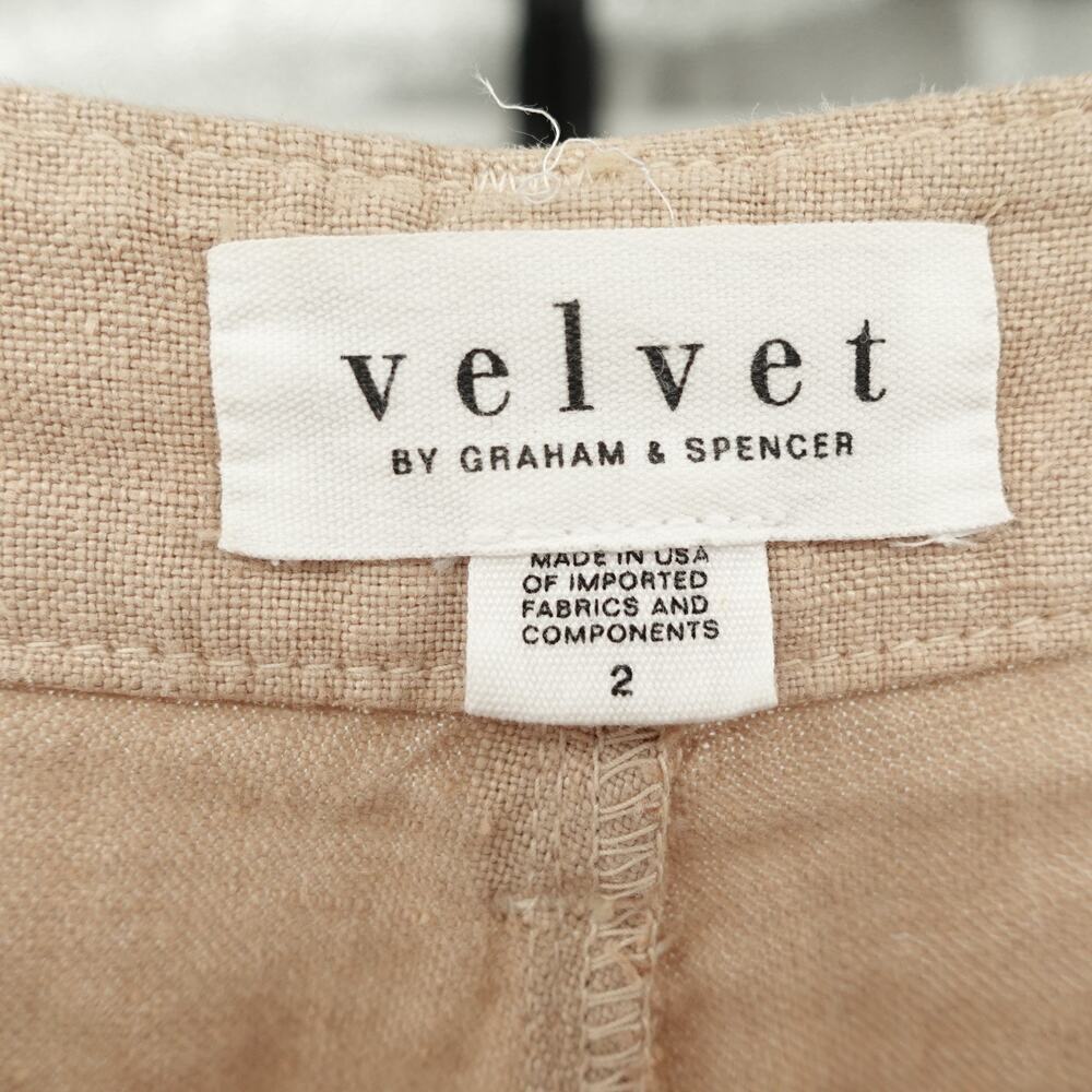 Velvet Graham & Spencer Pants SZ 2 Linen Breathable Lightweight Relaxed Travel - Picture 5 of 11